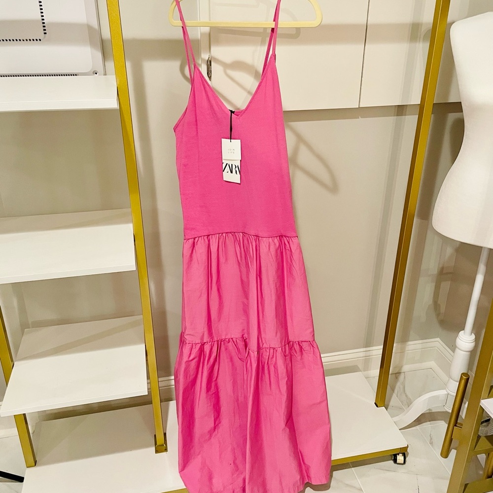 NWT Long tiered Zara Tank Dress
